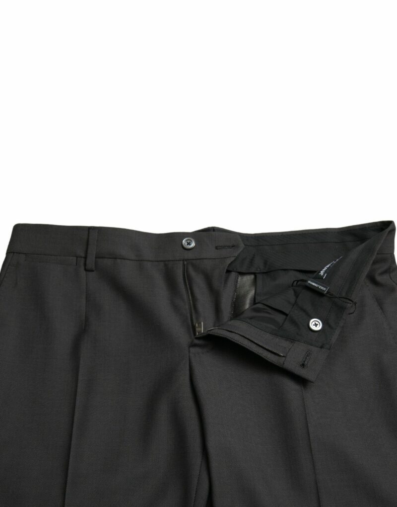 Dolce & Gabbana Elegant Dark Grey Skinny Dress Pants - Image 5