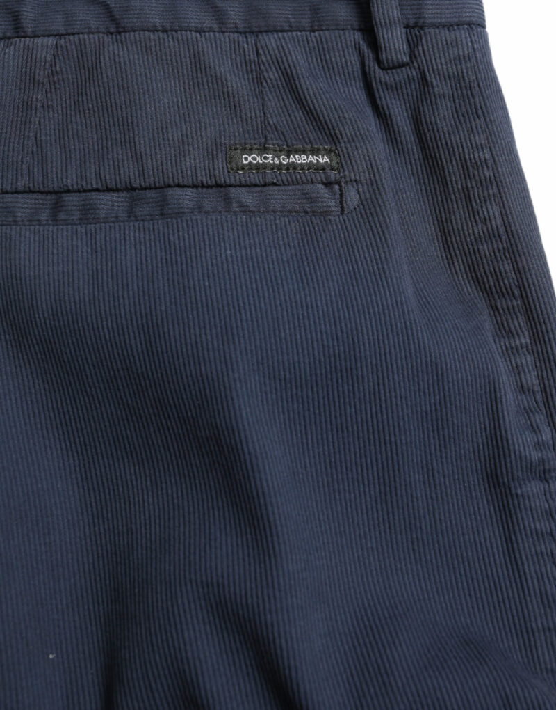 Dolce & Gabbana Elegant Dark Blue Skinny Dress Pants - Image 5