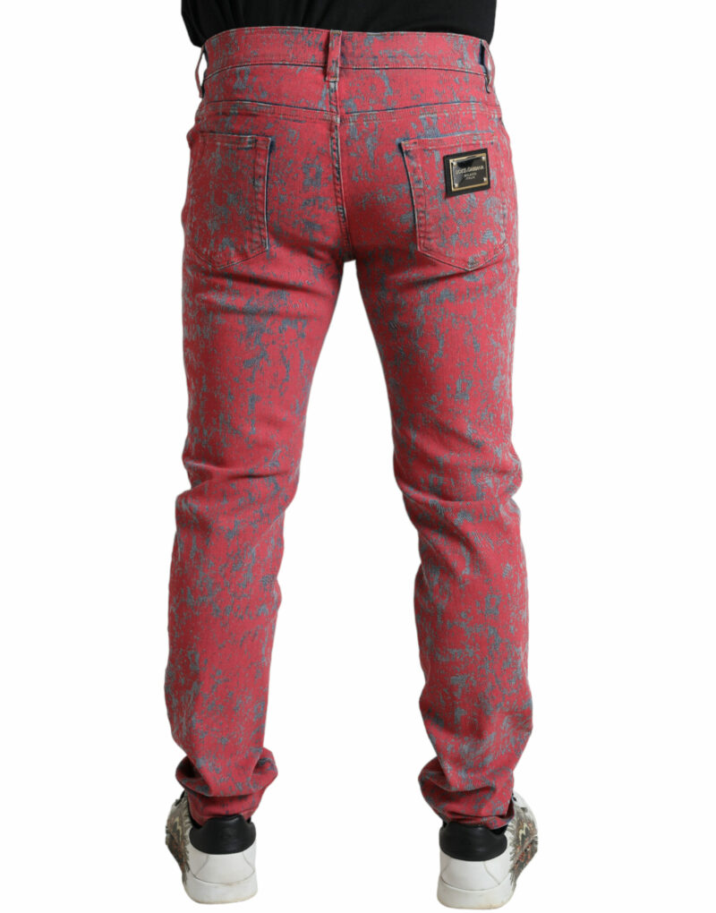 Dolce & Gabbana Red Tie Dye Skinny Denim Jeans - Image 2