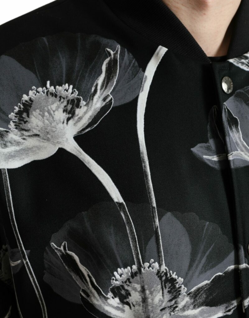 Dolce & Gabbana Elegant Floral-Print Bomber Jacket - Image 5