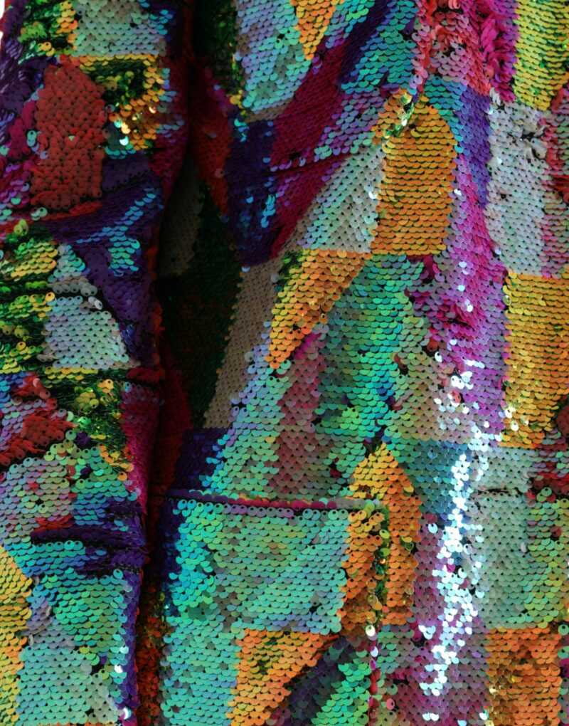 Dolce & Gabbana Multicolor Sequined Long Jacket - Image 5