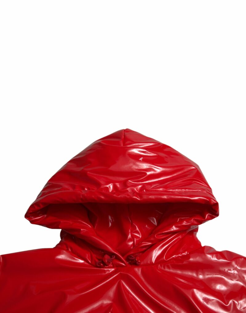 Dolce & Gabbana Chic Shiny Red Cropped Jacket - Image 6