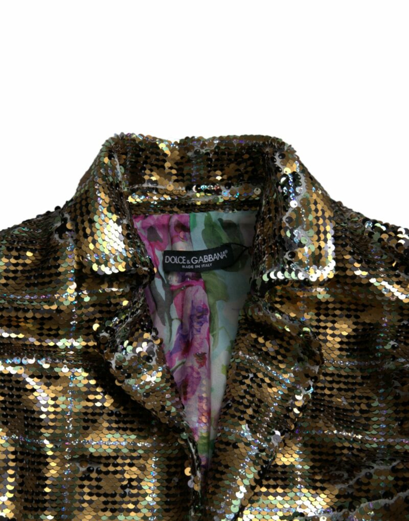 Dolce & Gabbana Multicolor Sequined Cropped Jacket - Image 6