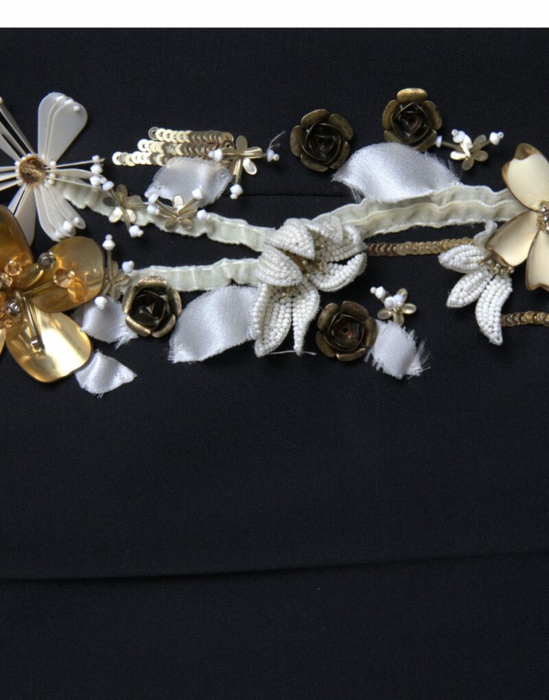 Dolce & Gabbana Elegant High Waist Floral Tapered Pants - Image 6