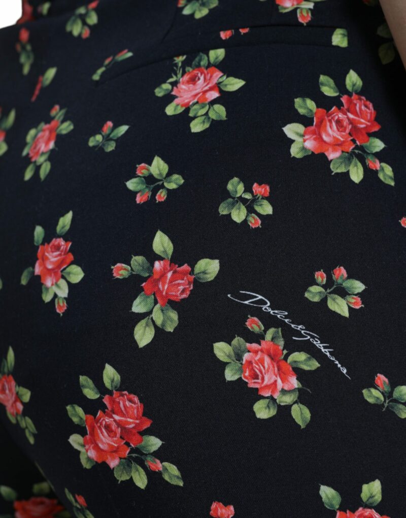 Dolce & Gabbana Elegant High-Waist Floral Tapered Pants - Image 4