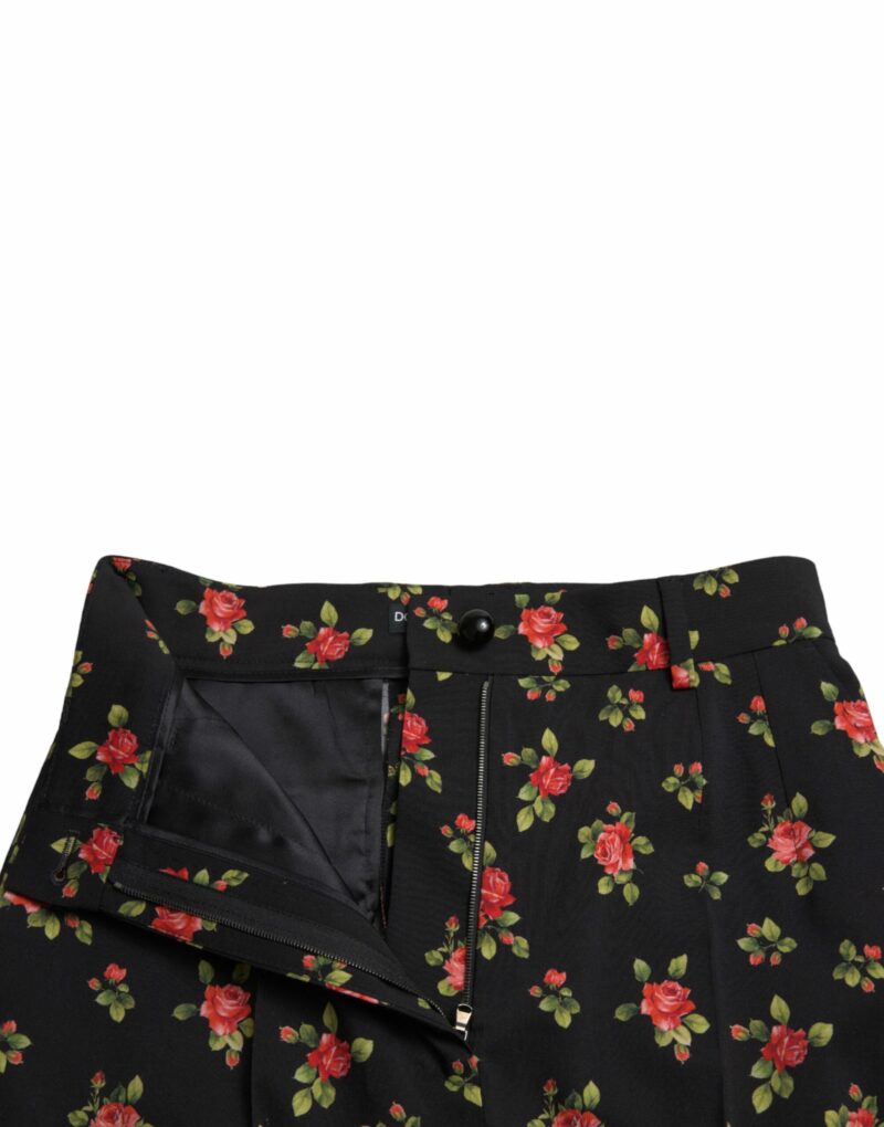 Dolce & Gabbana Elegant High-Waist Floral Tapered Pants - Image 5
