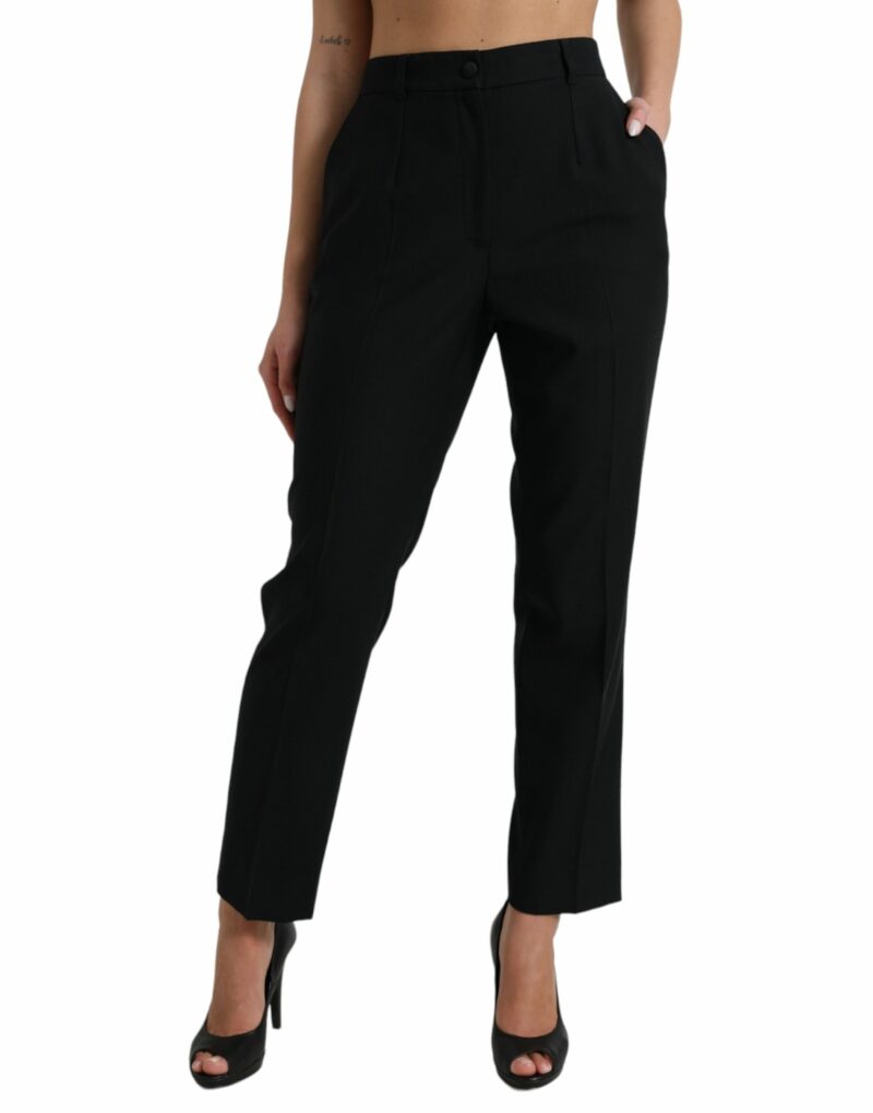 Dolce & Gabbana Elegant High Waist Wool Pants - Image 2