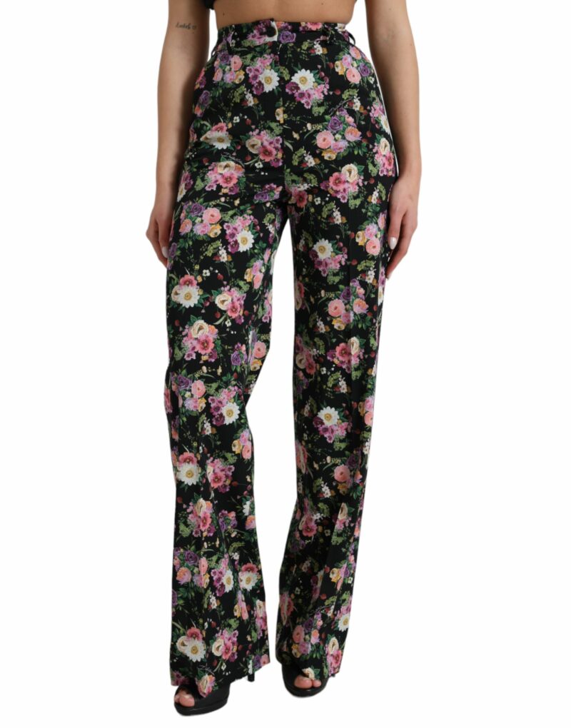 Dolce & Gabbana Floral High Waist Wide Leg Pants - Image 2