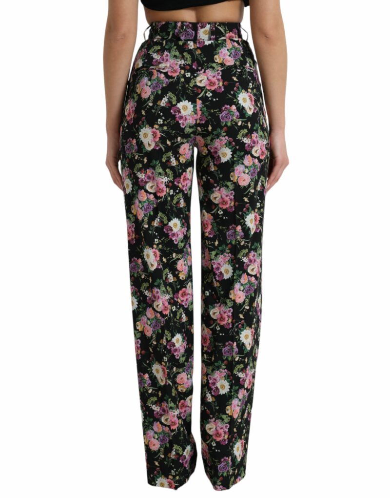 Dolce & Gabbana Floral High Waist Wide Leg Pants - Image 3