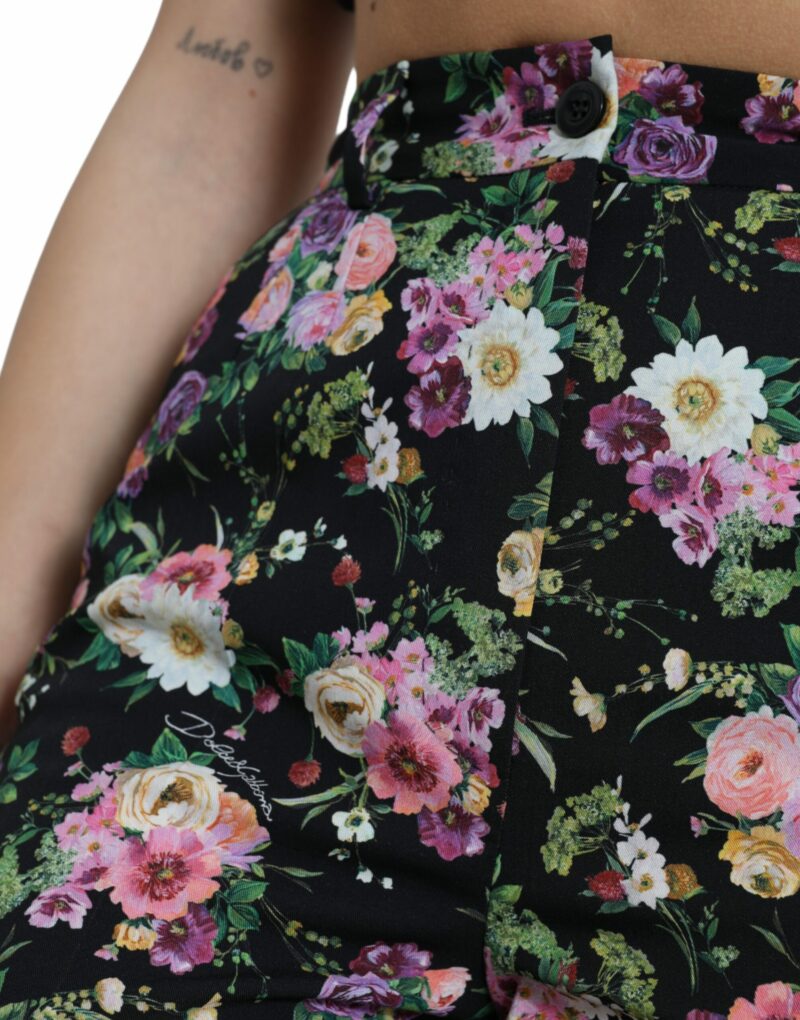 Dolce & Gabbana Floral High Waist Wide Leg Pants - Image 4