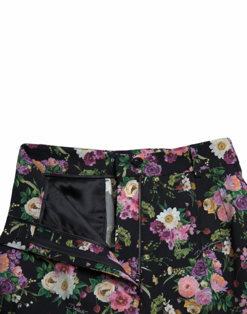 Dolce & Gabbana Floral High Waist Wide Leg Pants - Image 5