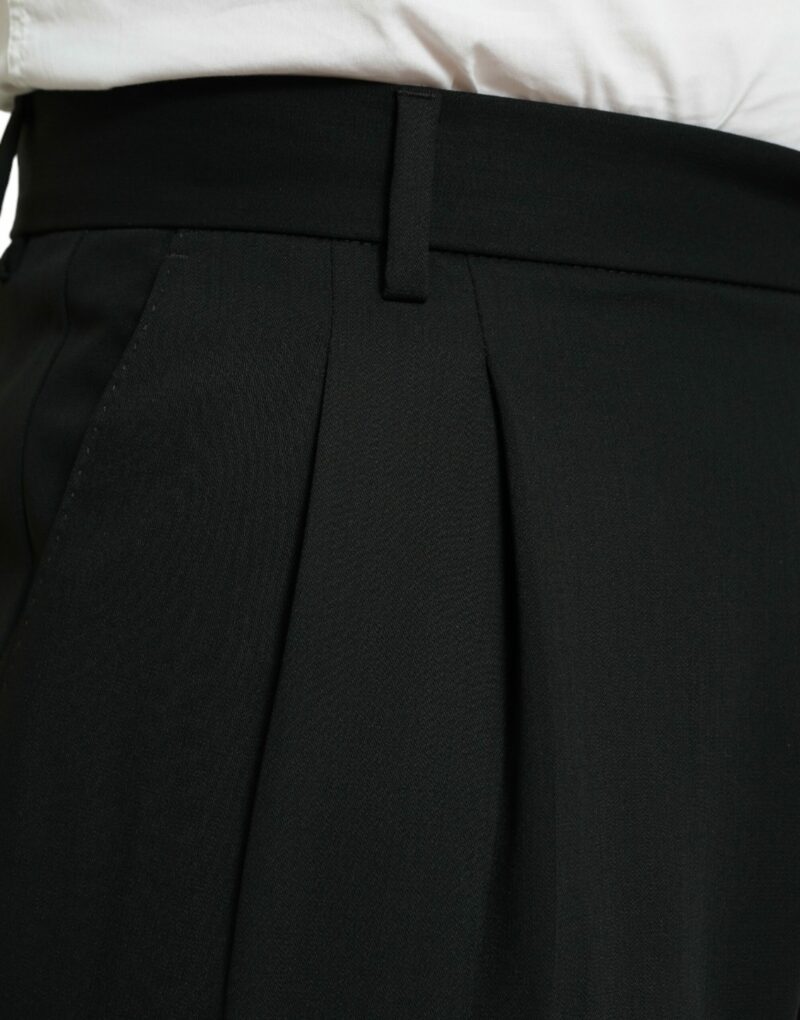 Dolce & Gabbana Elegant Black Wool Dress Pants - Image 4