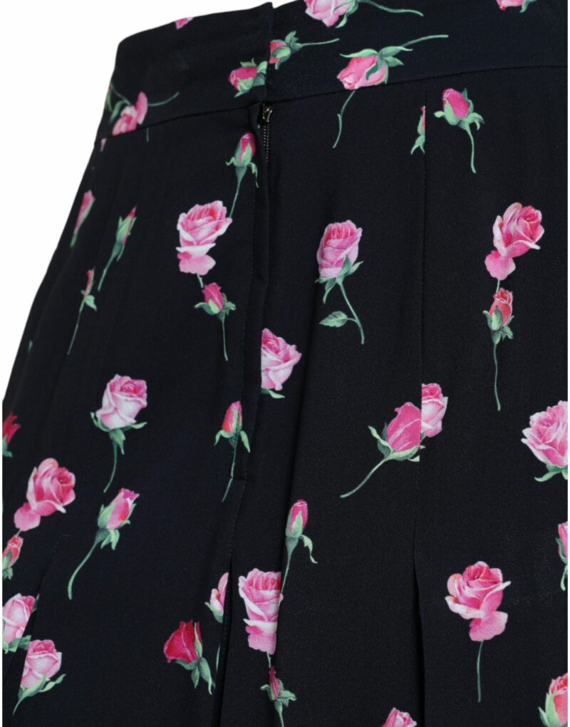 Dolce & Gabbana Elegant Floral A-Line Knee-Length Skirt - Image 4