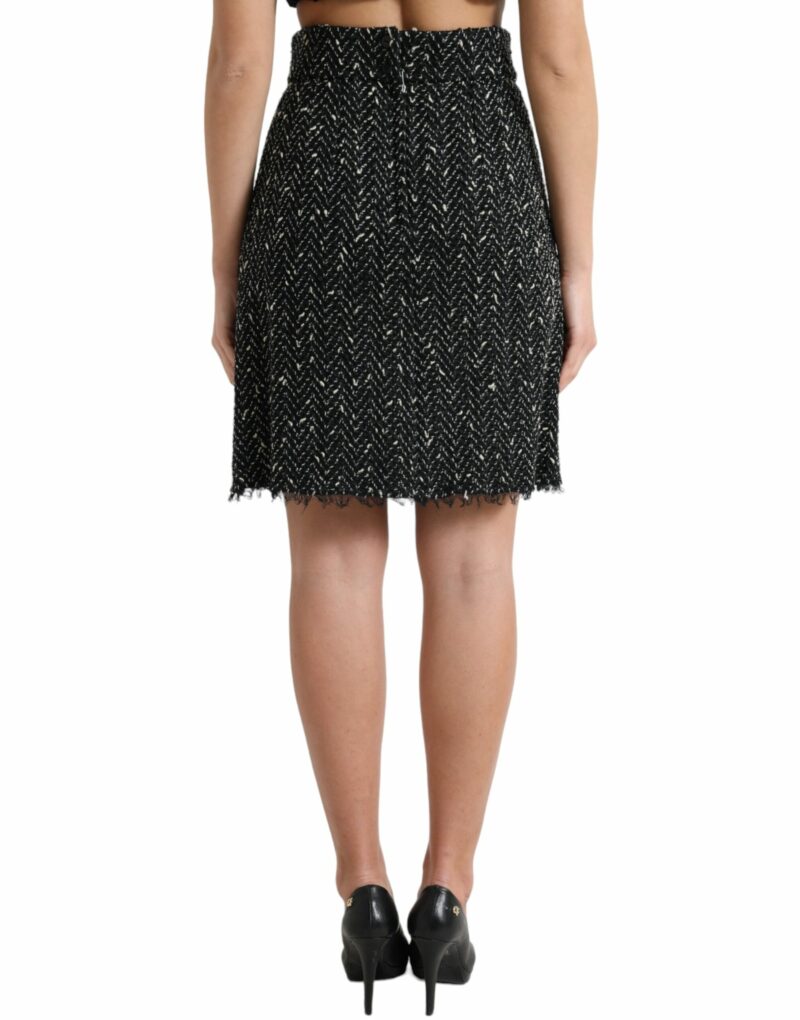 Dolce & Gabbana Elegant Tweed High-Waist Mini Skirt - Image 3