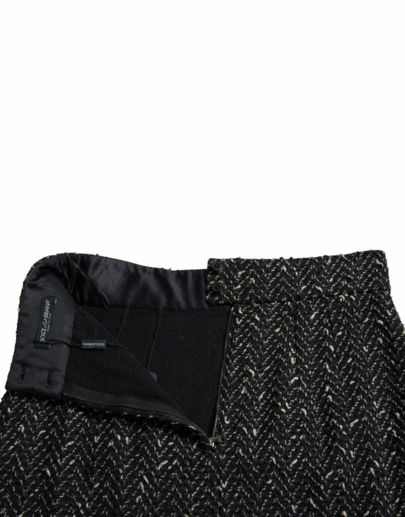 Dolce & Gabbana Elegant Tweed High-Waist Mini Skirt - Image 5