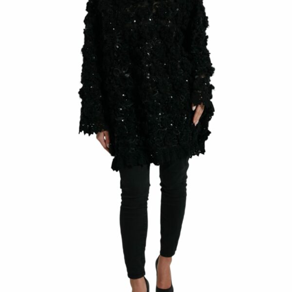 Dolce & Gabbana Sequin Embellished Black Pullover