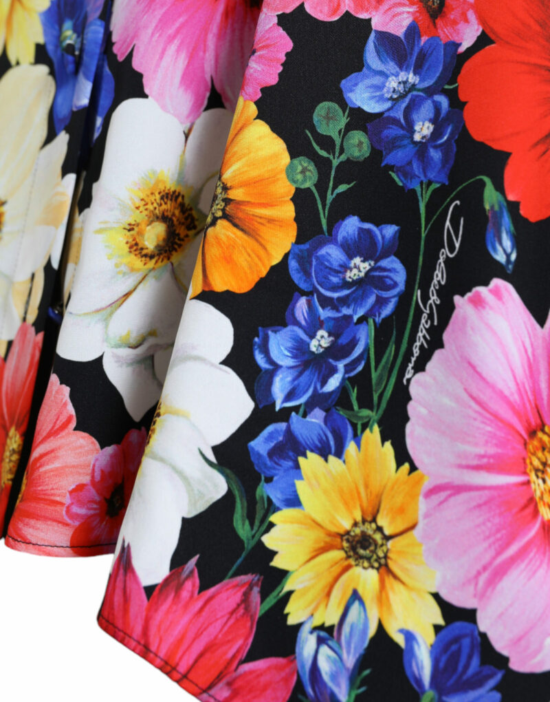 Dolce & Gabbana Floral Silk Blouse with Front Tie Fastening - Image 6