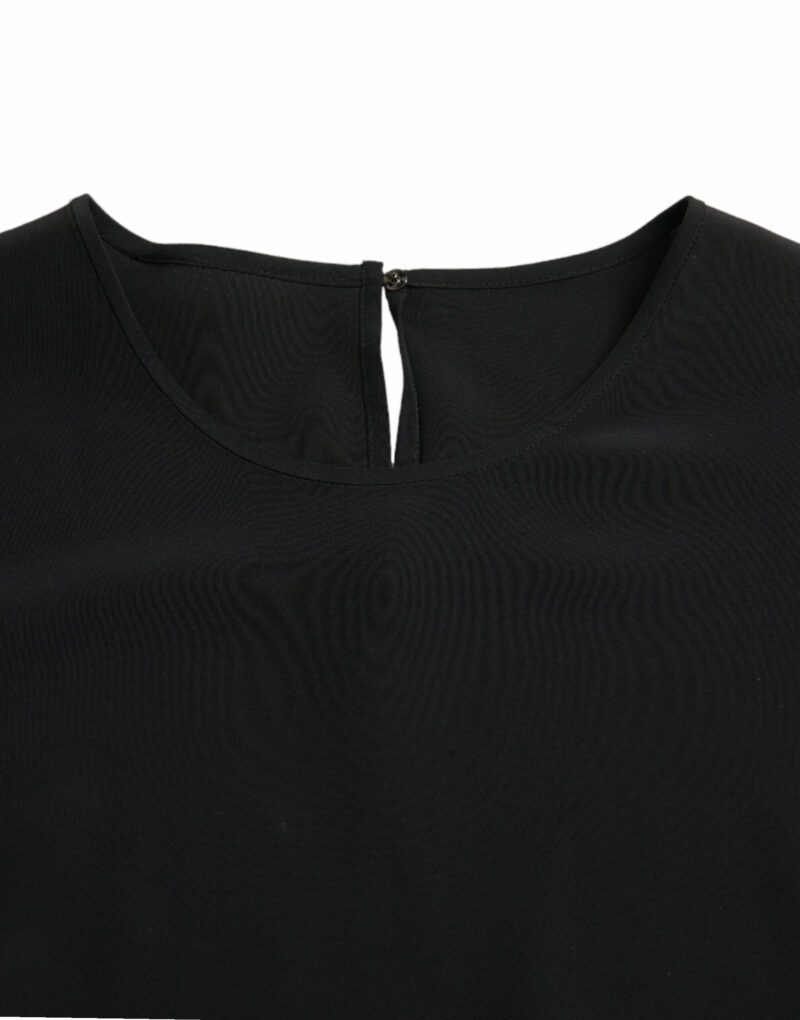 Dolce & Gabbana Elegant Silk Blend Round Neck Blouse - Image 5