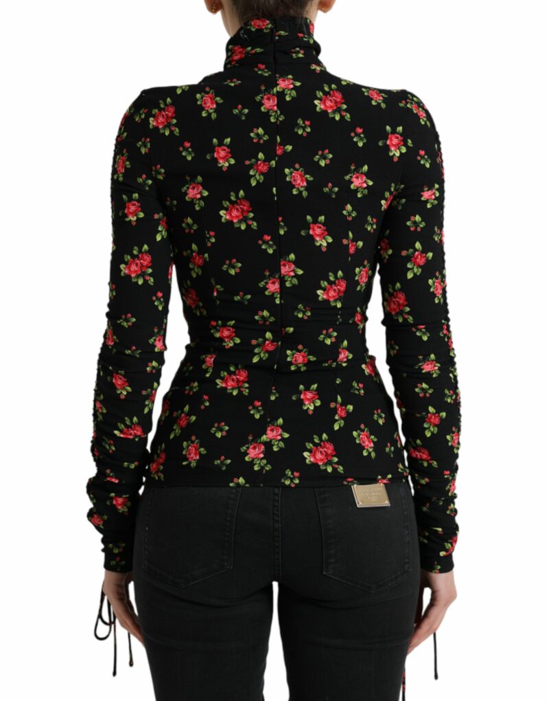 Dolce & Gabbana Elegant Floral Silk Blend Top - Image 3