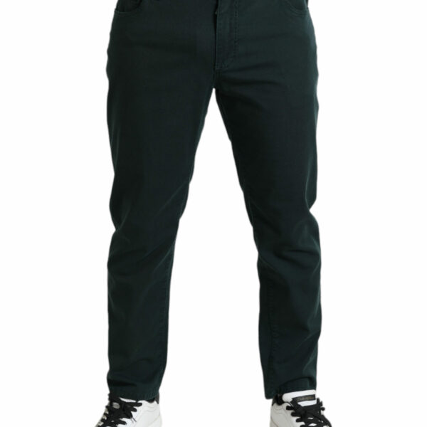 Dolce & Gabbana Elegant Green Skinny Cotton Jeans