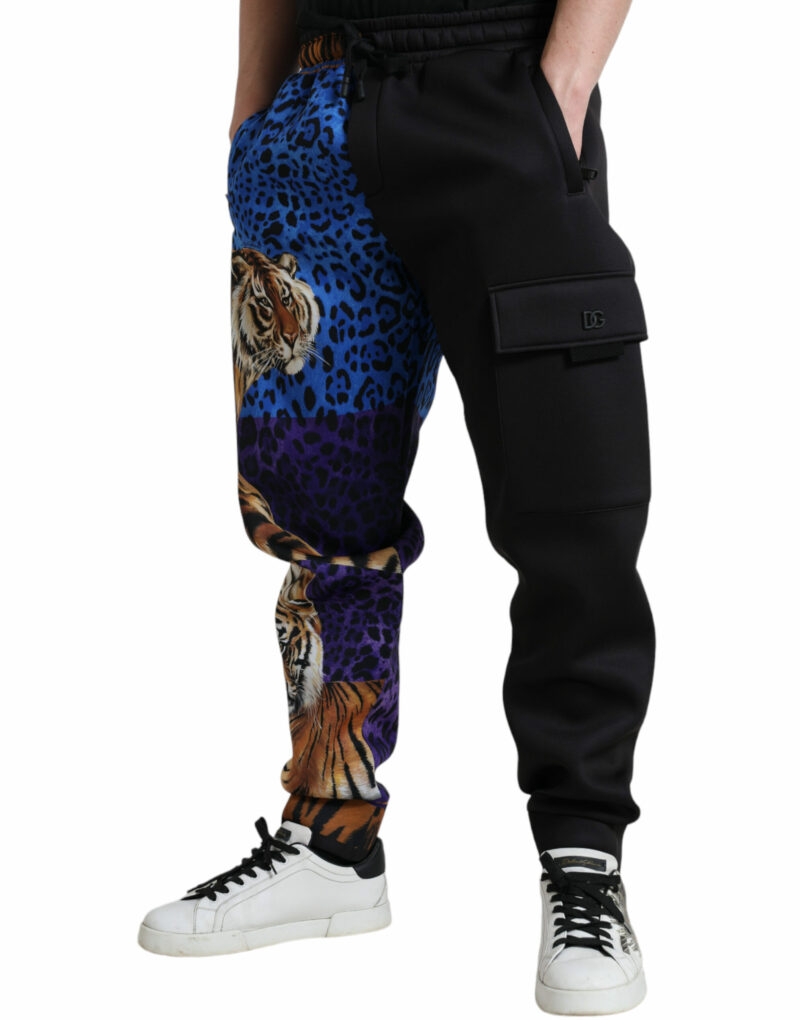 Dolce & Gabbana Elegant Tiger Print Joggers - Image 3