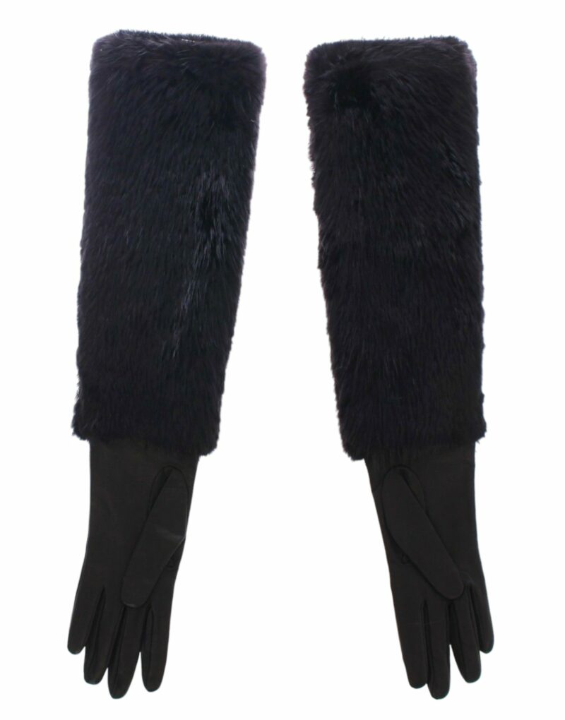Dolce & Gabbana Elegant Elbow Length Leather Gloves