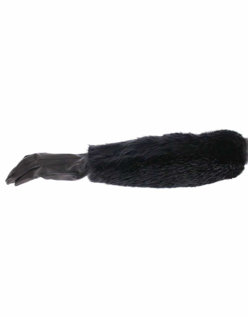 Dolce & Gabbana Elegant Elbow Length Leather Gloves - Image 3