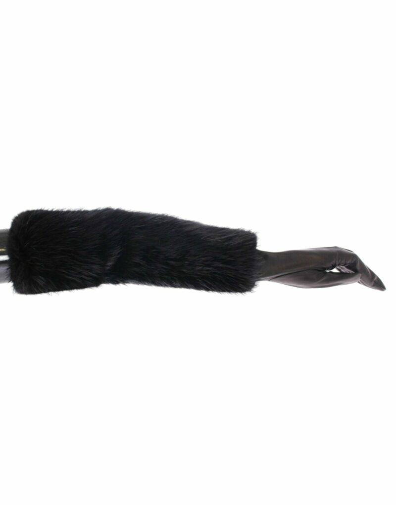 Dolce & Gabbana Elegant Elbow Length Leather Gloves - Image 5