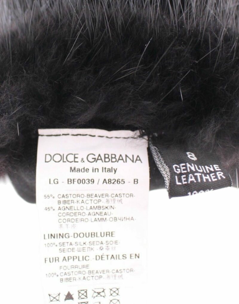 Dolce & Gabbana Elegant Elbow Length Leather Gloves - Image 6