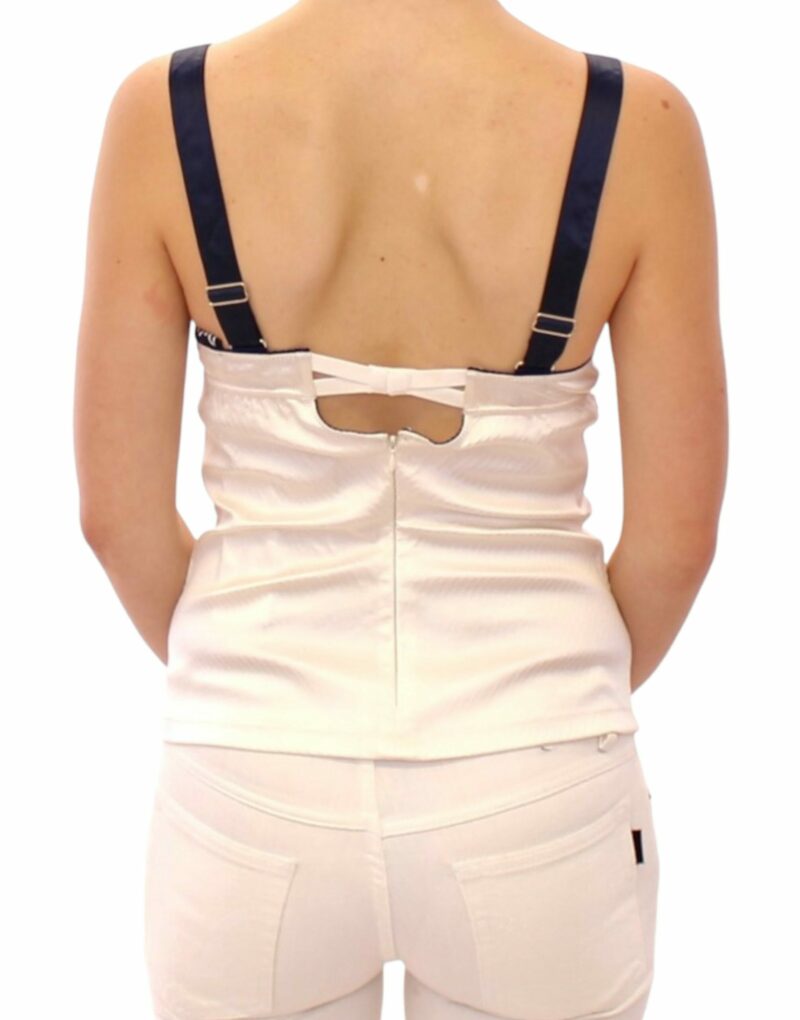 Dolce & Gabbana White Sailor Motif Stretch Tank Top - Image 3