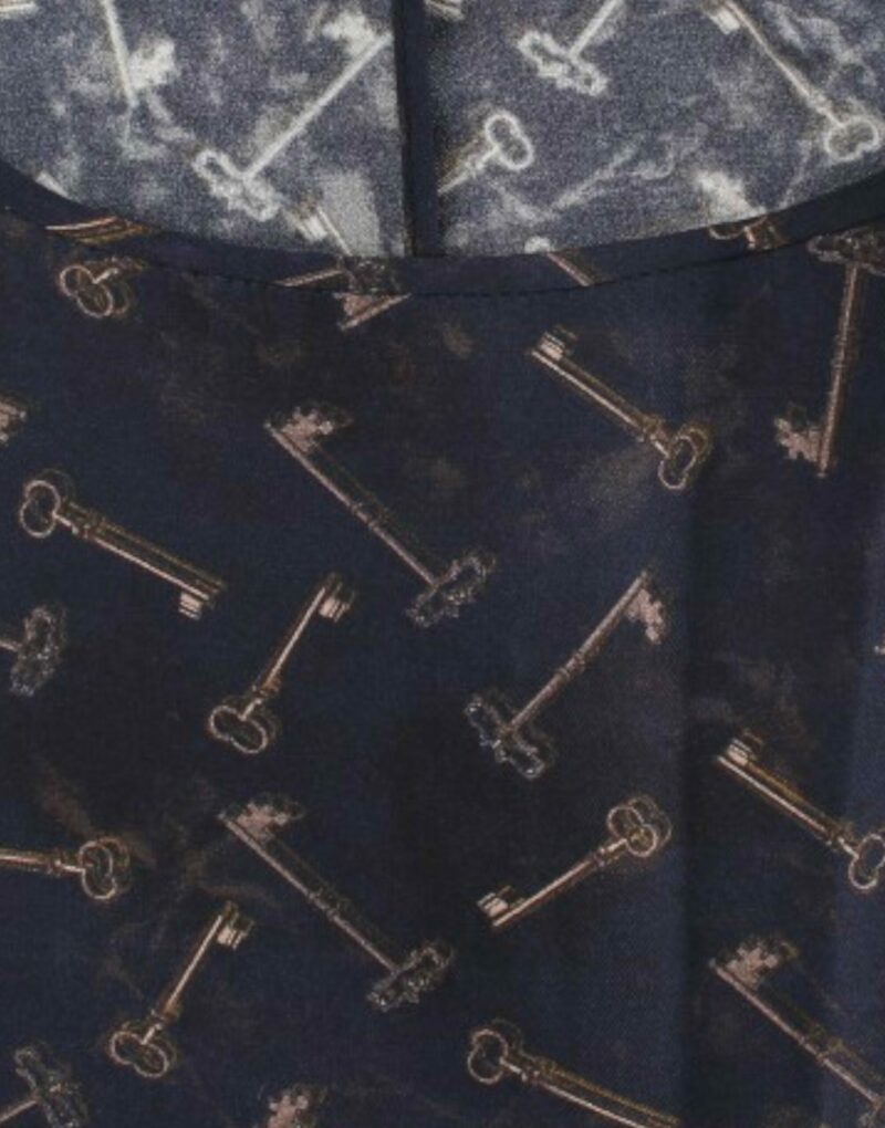 Dolce & Gabbana Enchanted Sicily Silk Blouse with Gold Keys Print - Image 6