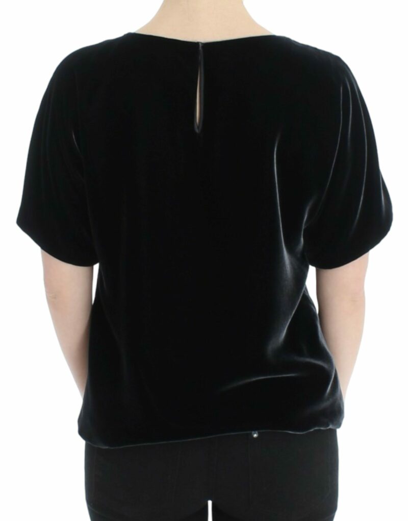 Dolce & Gabbana Enchanting Velvet Short Sleeve Top - Image 3