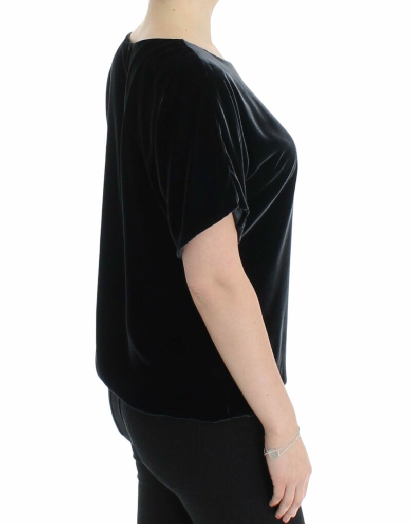 Dolce & Gabbana Enchanting Velvet Short Sleeve Top - Image 4