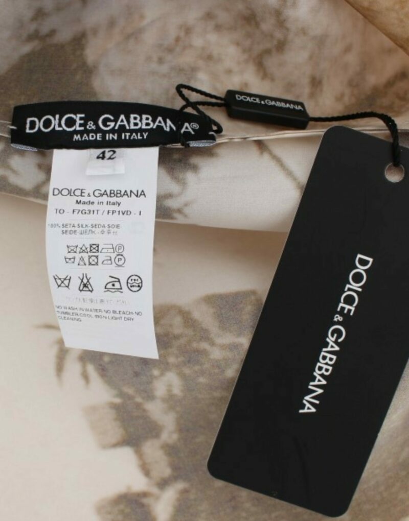 Dolce & Gabbana Enchanted Sicily Taormina Print Silk Blouse - Image 7