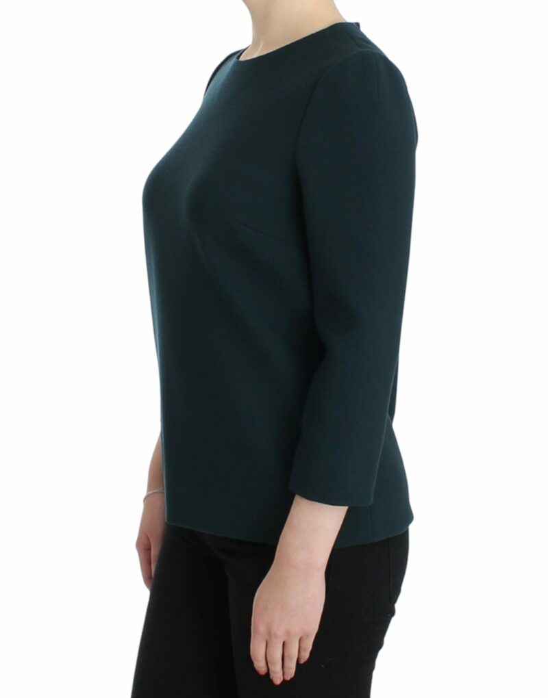 Dolce & Gabbana Enchanted Sicily Green Wool Silk Blend Blouse - Image 2