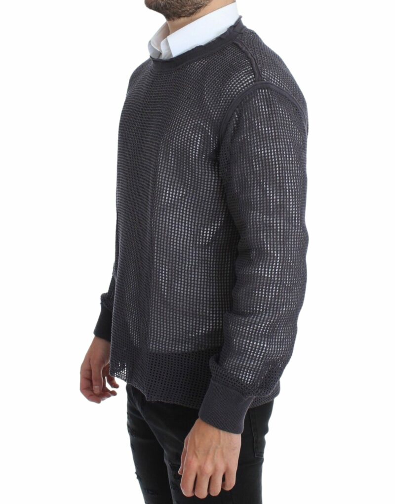 Dolce & Gabbana Elegant Crew-Neck Netted Sweater in Light Purple - Image 2