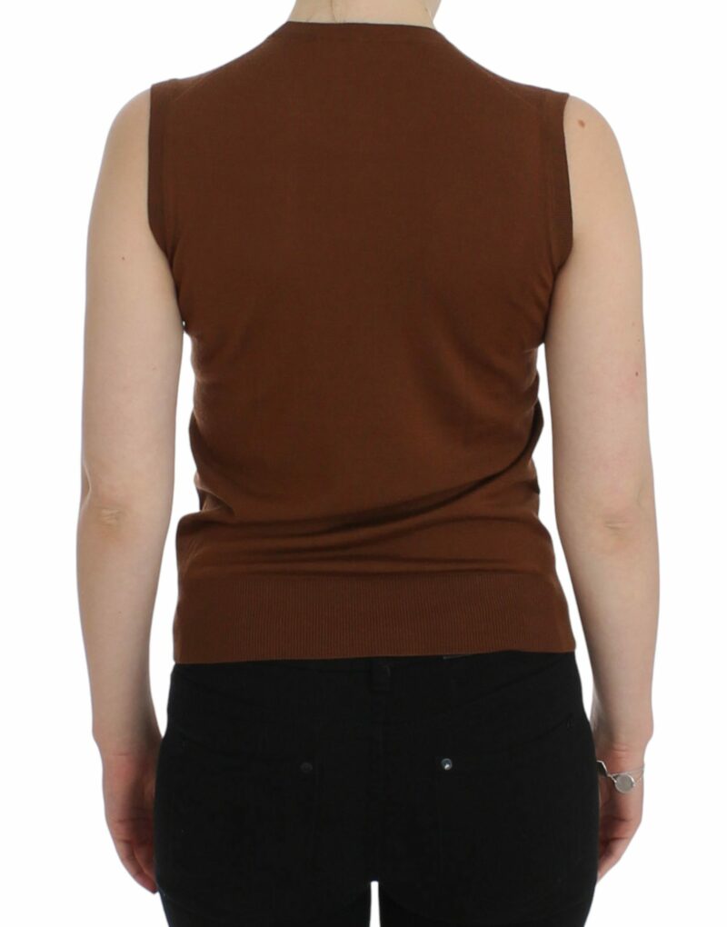 Dolce & Gabbana Timeless Wool and Lace Sleeveless Vest - Image 3