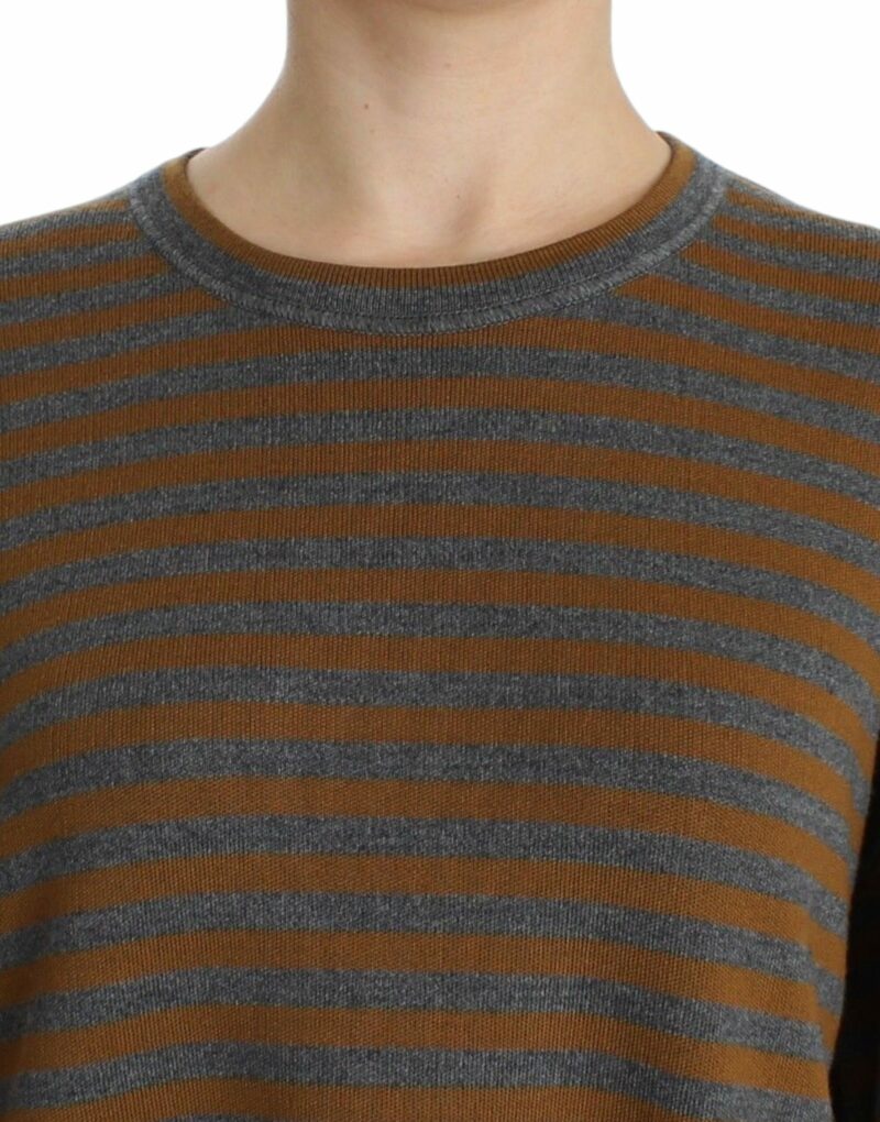 Dolce & Gabbana Yellow & Gray Striped Oversized Sweater - Image 5