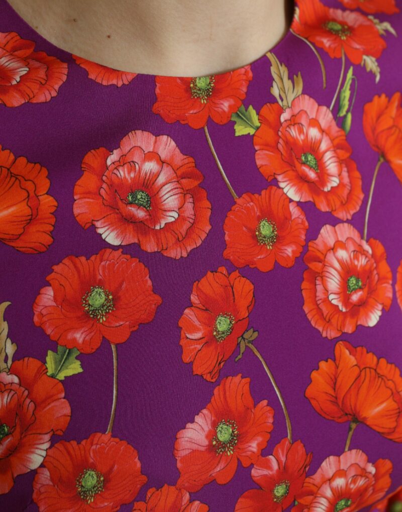 Dolce & Gabbana Vibrant Floral Silk Charmeuse Dress - Image 5