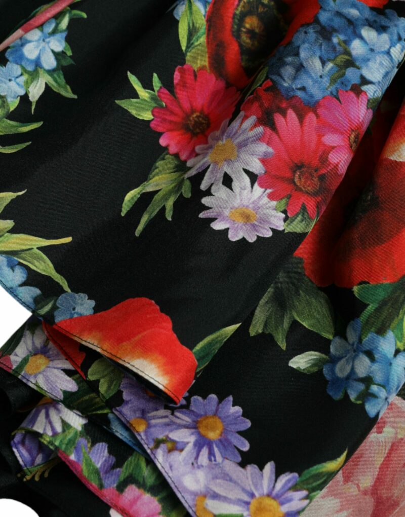 Dolce & Gabbana Elegant Floral Silk Maxi Dress - Image 8