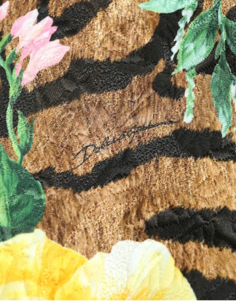 Dolce & Gabbana Animal & Floral Print Mini Shift Dress - Image 6