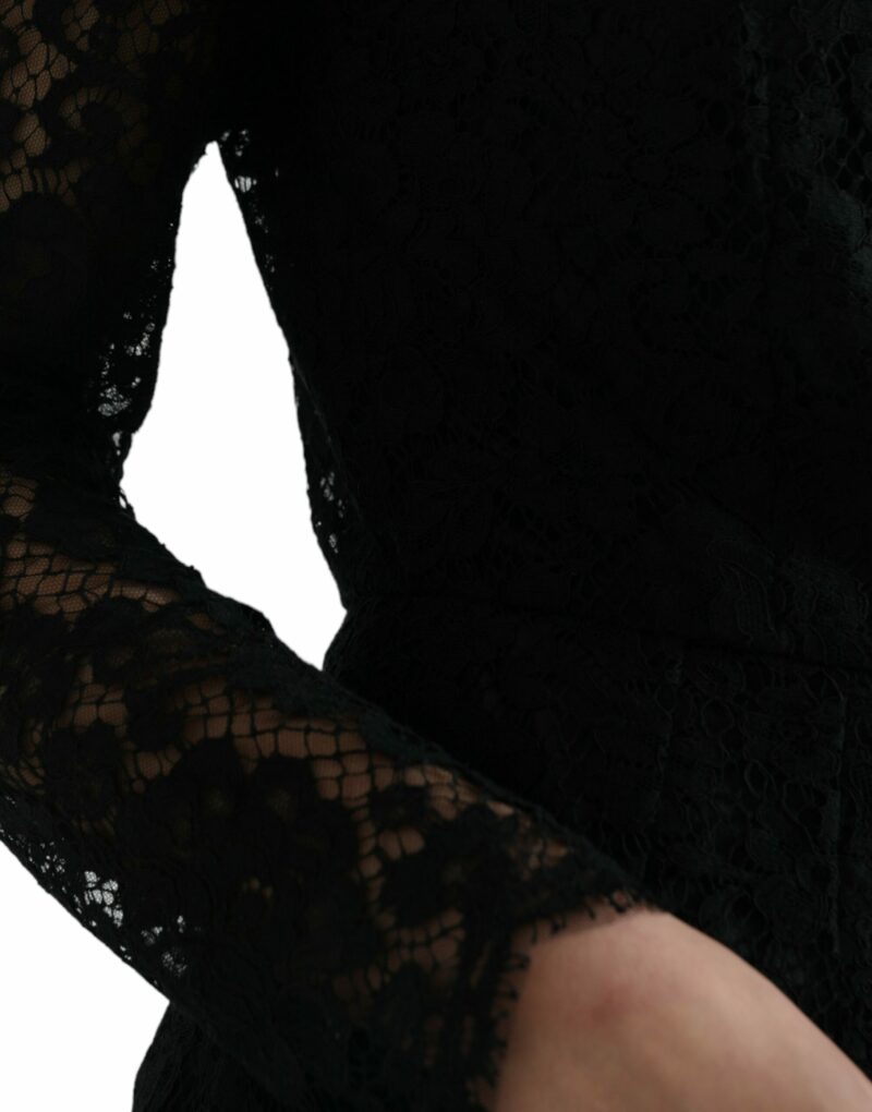 Dolce & Gabbana Elegant Crystal-Embellished Sheath Dress - Image 6