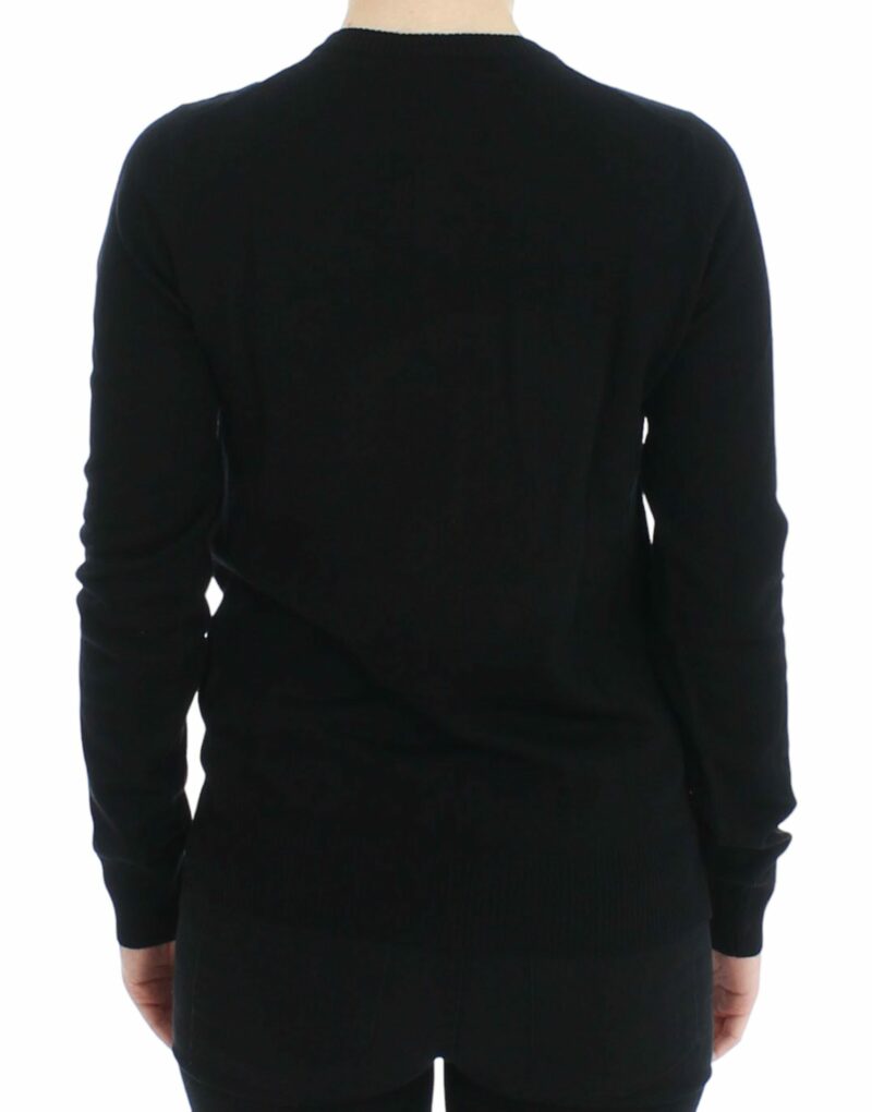 Dolce & Gabbana Elegant Black Wool Cardigan Sweater - Image 3