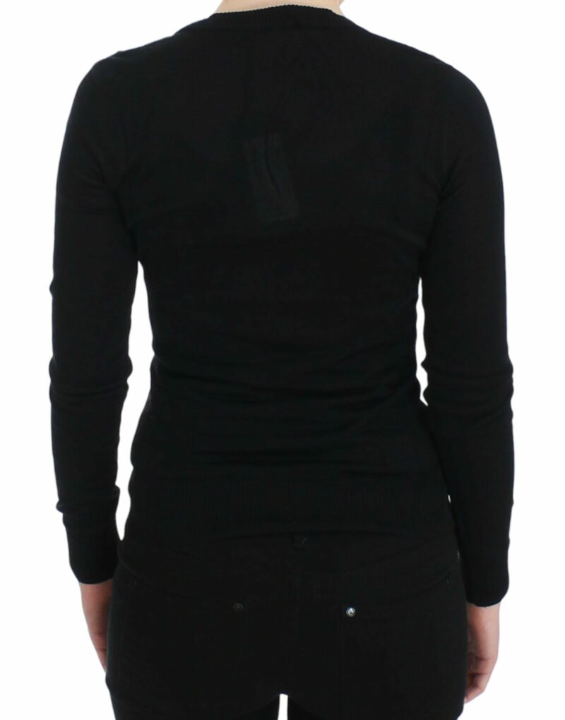 Dolce & Gabbana Elegant Black Deep Crewneck Sweater - Image 3
