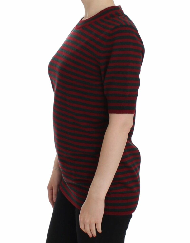 Dolce & Gabbana Elegant Striped Cashmere Crewneck Sweater - Image 2
