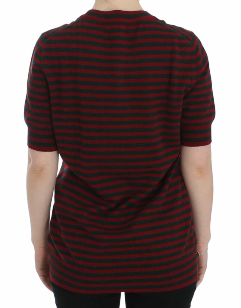 Dolce & Gabbana Elegant Striped Cashmere Crewneck Sweater - Image 3