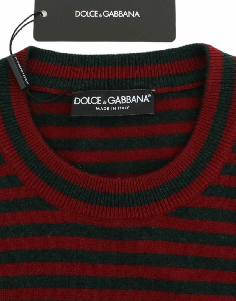 Dolce & Gabbana Elegant Striped Cashmere Crewneck Sweater - Image 6