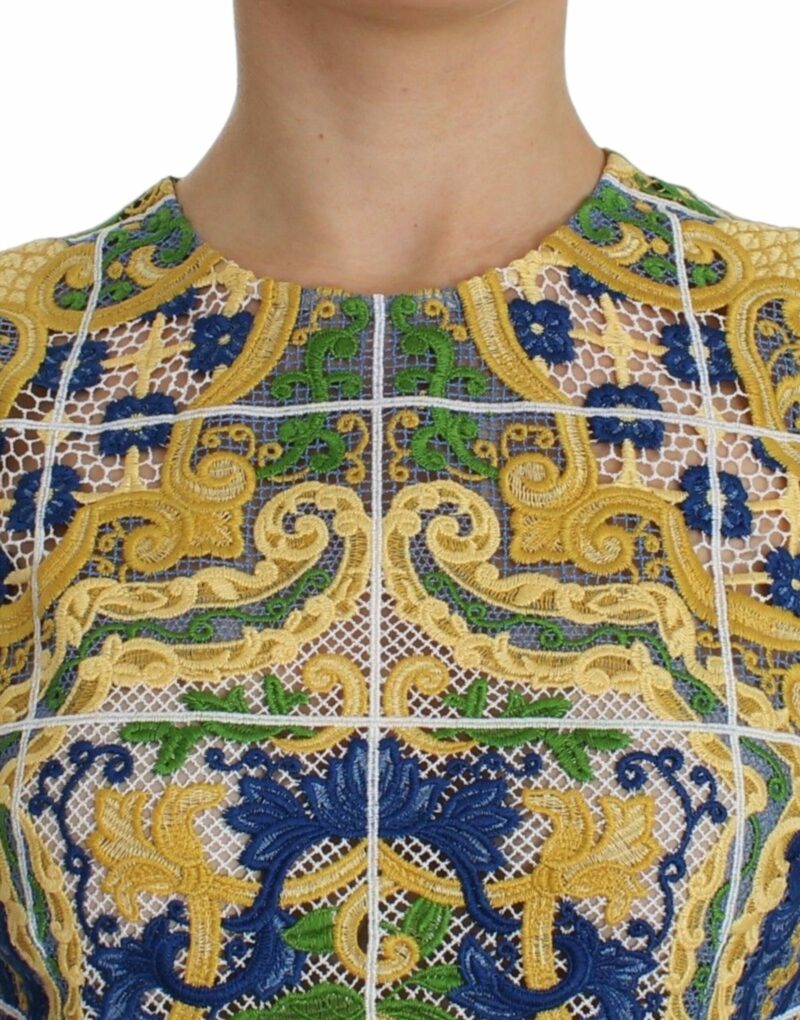 Dolce & Gabbana Majolica Embroidered Sleeveless Elegance - Image 5