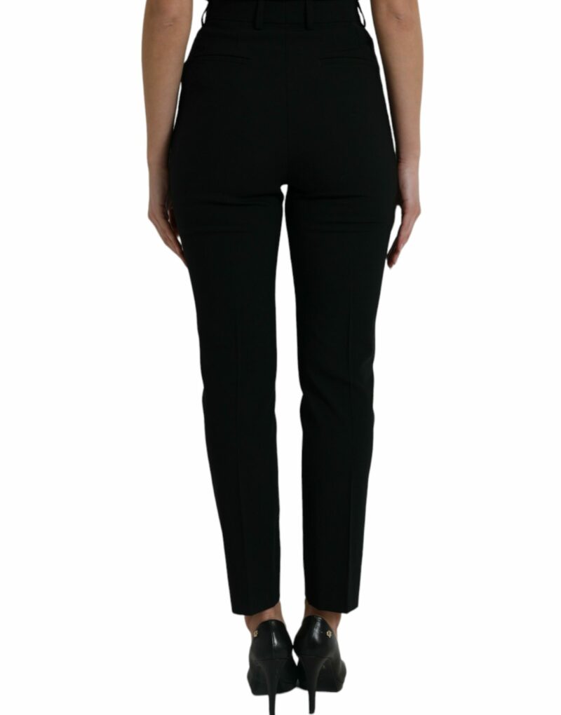 Dolce & Gabbana Elegant High Waist Tapered Wool Pants - Image 3