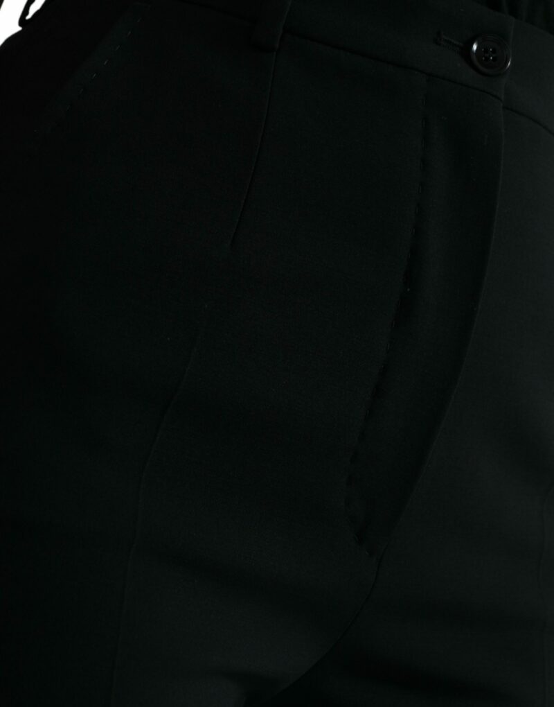 Dolce & Gabbana Elegant High Waist Tapered Wool Pants - Image 4